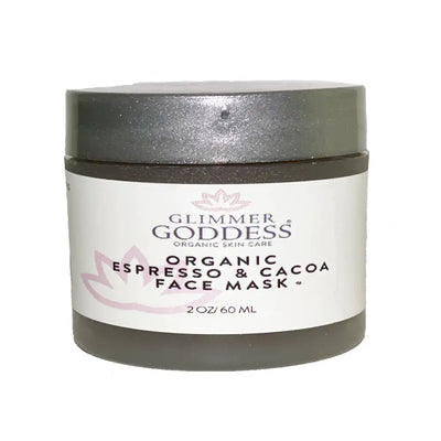 Glimmer Goddess Organic Espresso Cacoa Face Mask - Brighten, Tighten & Revitalize - Made in USA