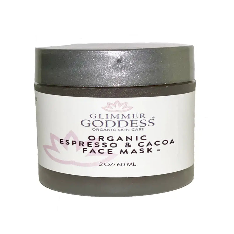 Glimmer Goddess Organic Espresso Cacoa Face Mask - Brighten, Tighten & Revitalize - Made in USA