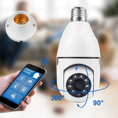 1080P Light Bulb Security Camera, WiFi 360° Night Vision with Motion Detection & Two-Way Audio
